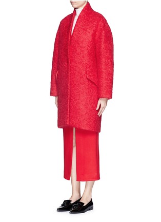 COMME MOI - 羊毛混马海毛大衣 | 红色 短款 大