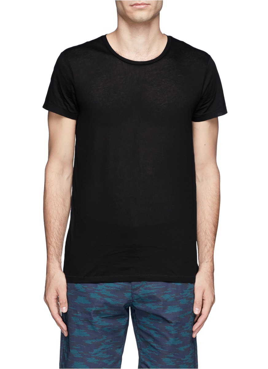 ACNE STUDIOS - 纯棉圆领T恤 | 黑色 短袖 T恤