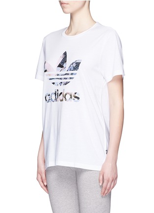 ADIDAS - 日本风印花品牌标志T恤 | 白色 上装