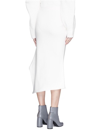 VICTORIA BECKHAM - 折叠装饰混羊毛半身裙