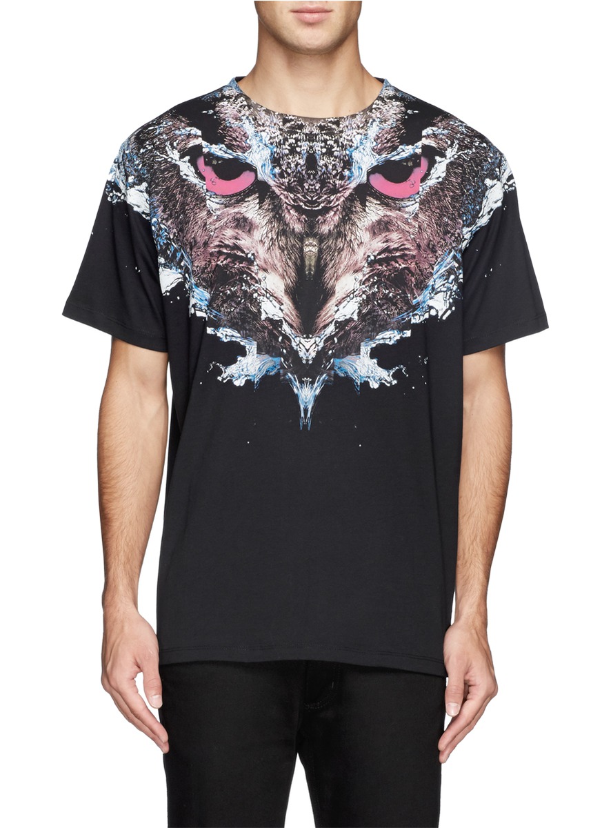 MARCELO BURLON - 野兽印花纯棉T恤 | 黑色