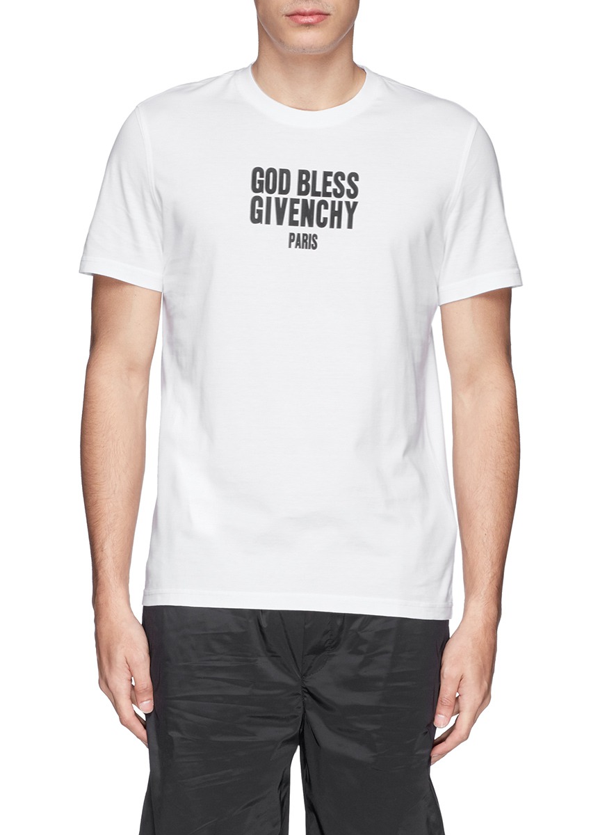 GIVENCHY - 字母图案T恤 | 白色 短袖 T恤 | 男装