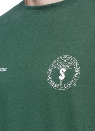 细节 - 点击放大 - HERON PRESTON - x DSNY Jersone胶印刺绣纯棉T恤