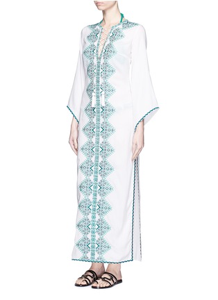 模特儿示范图 - 点击放大 - TALITHA - 民族风刺绣流苏搭带连衣裙