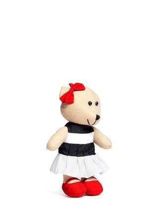 模特儿示范图 - 点击放大 - ALICE + OLIVIA - 条纹裙子蝴蝶结小熊