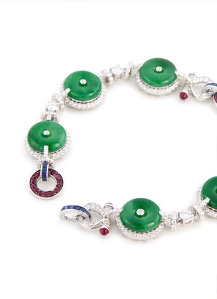 细节 - 点击放大 - SAMUEL KUNG - Diamond sapphire jade 18k gold bracelet