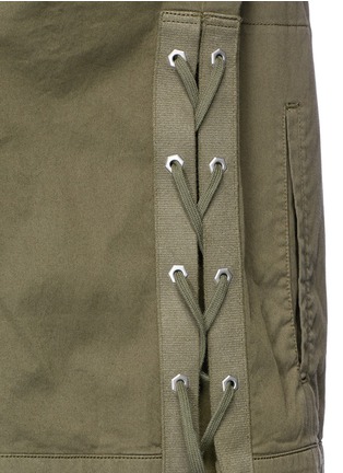 细节 - 点击放大 - HELMUT LANG - 系带装饰斜纹布夹克