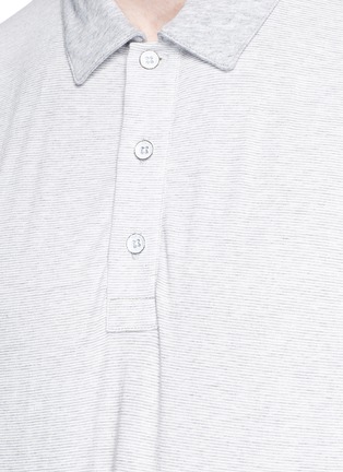 细节 - 点击放大 - RAG & BONE - 细条纹纯棉polo衫