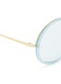 细节 - 点击放大 - LINDA FARROW - 金属拼接板材大圆框太阳眼镜