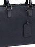 细节 - 点击放大 - GIORGIO ARMANI - 十字纹真皮手提公文包