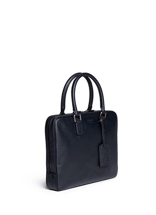 正面 - 点击放大 - GIORGIO ARMANI - 十字纹真皮手提公文包