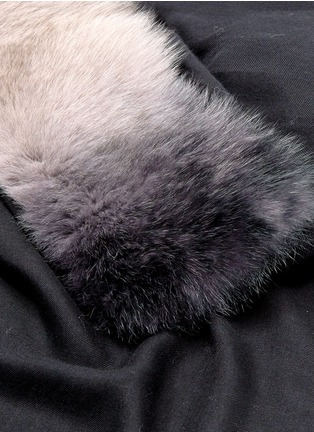 细节 - 点击放大 - VALENTINO GARAVANI - Fox fur panel cashmere scarf