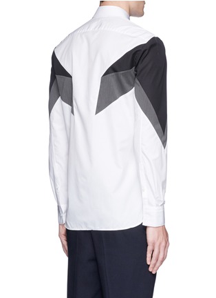 背面 - 点击放大 - NEIL BARRETT - Modernist几何拼接府绸衬衫