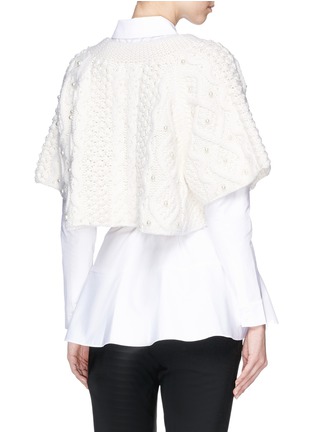 背面 - 点击放大 - CO - 人造珍珠点缀羊毛混羊绒短款针织衫