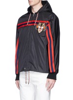 GUCCI Angry Cat applique windbreaker jacket Lane Crawford