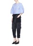 模特儿示范图 - 点击放大 - 3.1 PHILLIP LIM - 系带露踝工装裤