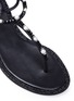 细节 - 点击放大 - RENÉ CAOVILLA - 人造珍珠仿水晶平底凉鞋