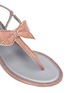 细节 - 点击放大 - RENÉ CAOVILLA - 仿水晶点缀蝴蝶结夹脚凉鞋