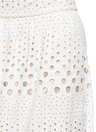 细节 - 点击放大 - ALICE + OLIVIA - Samara圆形镂空纯棉高腰裙裤