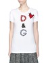 首图 - 点击放大 - DOLCE & GABBANA - D&G仿水晶爱心徽章T恤