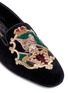 细节 - 点击放大 - DOLCE & GABBANA - 猫国王刺绣天鹅绒平底便鞋