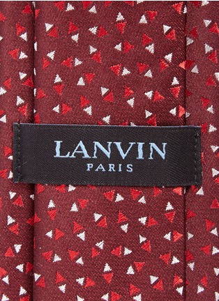 细节 - 点击放大 - LANVIN - 三角形刺绣真丝领带