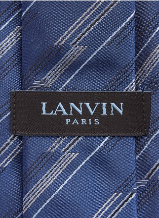 细节 - 点击放大 - LANVIN - 不规则斜条纹真丝领带