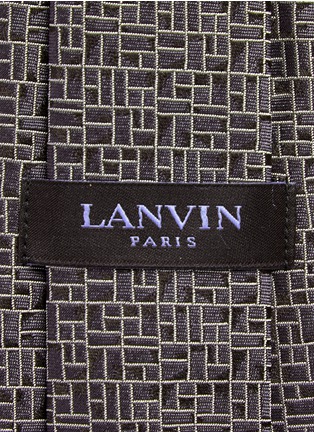 细节 - 点击放大 - LANVIN - 不规则方格提花真丝领带