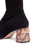 细节 - 点击放大 - SOPHIA WEBSTER - Suranne OTK仿水晶点缀鞋跟弹力绒面真皮长靴
