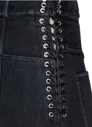 细节 - 点击放大 - 3.1 PHILLIP LIM - 交叉系绳纯棉牛仔裙裤