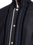 细节 - 点击放大 - SACAI - 条纹刺绣羊毛麦尔登呢教练外套