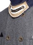 细节 - 点击放大 - SACAI - 可拆式领饰羊毛麦尔登呢大衣