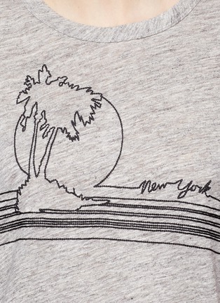 细节 - 点击放大 - RAG & BONE - 棕榈树刺绣纯棉T恤