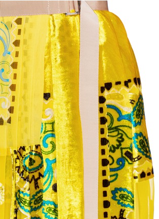 细节 - 点击放大 - SACAI - 拼接设计Bandana图案半身裙