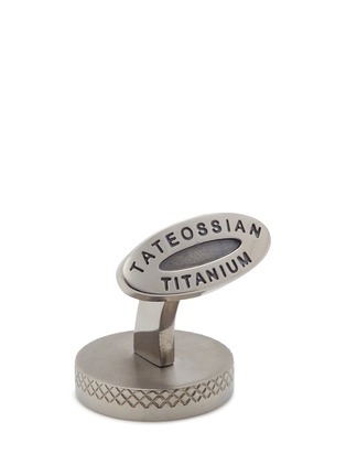 细节 - 点击放大 - TATEOSSIAN - 十字纹钛金属袖扣