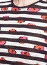 细节 - 点击放大 - PROENZA SCHOULER - 抽象花卉图案条纹纯棉T恤