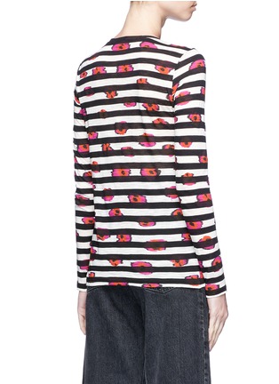 背面 - 点击放大 - PROENZA SCHOULER - 抽象花卉图案条纹纯棉T恤