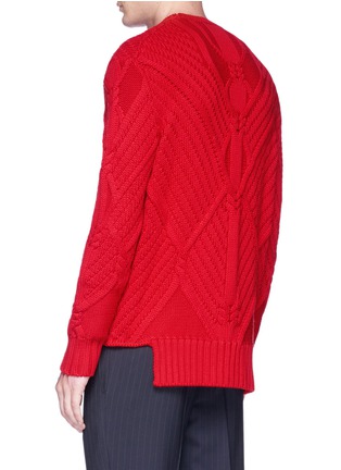 背面 - 点击放大 - NEIL BARRETT - 几何纹理羊毛针织衫