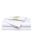 首图 –点击放大 - FRETTE - Bicolore特大双人床条纹围边棉缎四件套－白色及米色