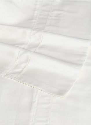 细节 –点击放大 - FRETTE - Doppio Ajour镂空条纹加大双人床床品四件套－象牙白色