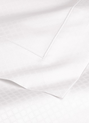 细节 –点击放大 - FRETTE - Illusione加大双人床交织菱格长绒棉四件套－象牙白色