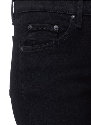 细节 - 点击放大 - RAG & BONE - Crop Flare拼接裤腿棉质牛仔喇叭裤