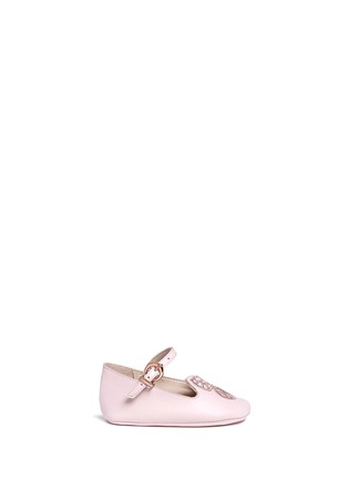 首图 - 点击放大 - SOPHIA WEBSTER - Bibi Butterfly Mini婴儿款翅膀刺绣真皮平底芭蕾鞋
