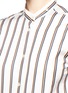 细节 - 点击放大 - AALTO - 双层袖口条纹纯棉衬衫