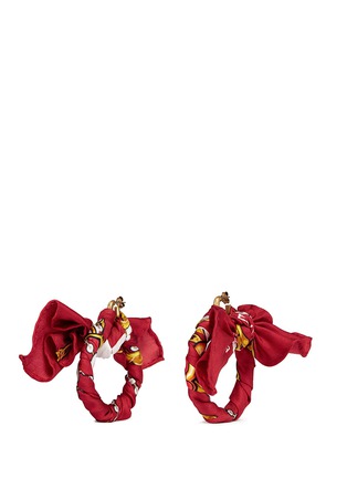 首图 - 点击放大 - BALENCIAGA - Vintage Chain印花丝巾缠绕圆圈耳环