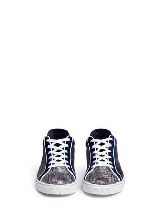 正面 -点击放大 - RENÉ CAOVILLA - 水钻装饰天鹅绒运动鞋
