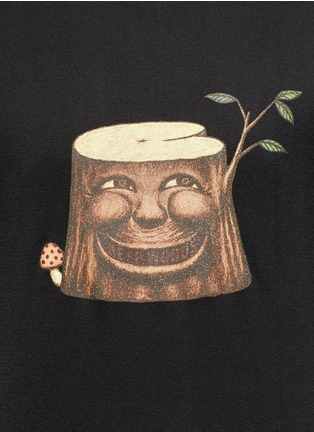 细节 - 点击放大 - NANAMICA - 中性款笑脸树木印花T恤