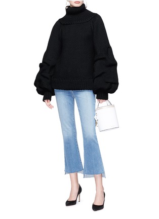 模特儿示范图 - 点击放大 - JOHANNA ORTIZ - Irina灯笼袖高领羊毛针织衫