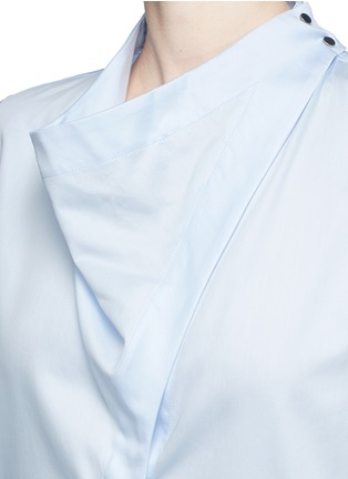 细节 - 点击放大 - STELLA MCCARTNEY - DAMIANE垂褶衣领府绸衬衫