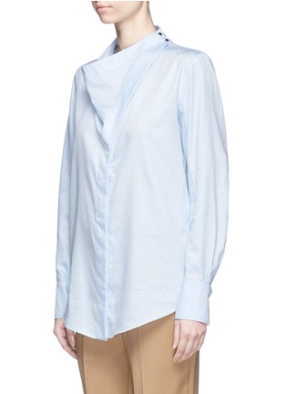 正面 -点击放大 - STELLA MCCARTNEY - DAMIANE垂褶衣领府绸衬衫